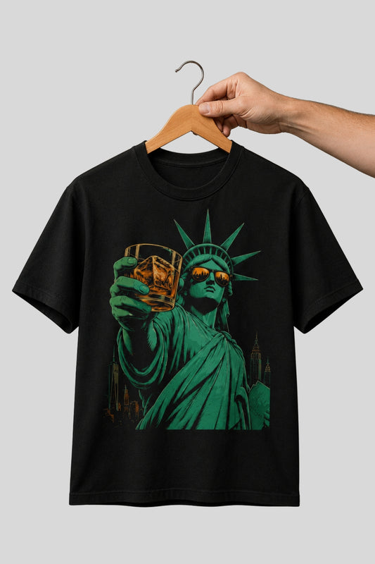 Lady Liberty on the Rocks T-Shirt