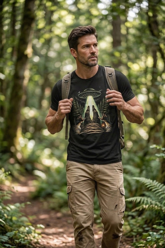 Alien Abduction POV at Camping T-shirt