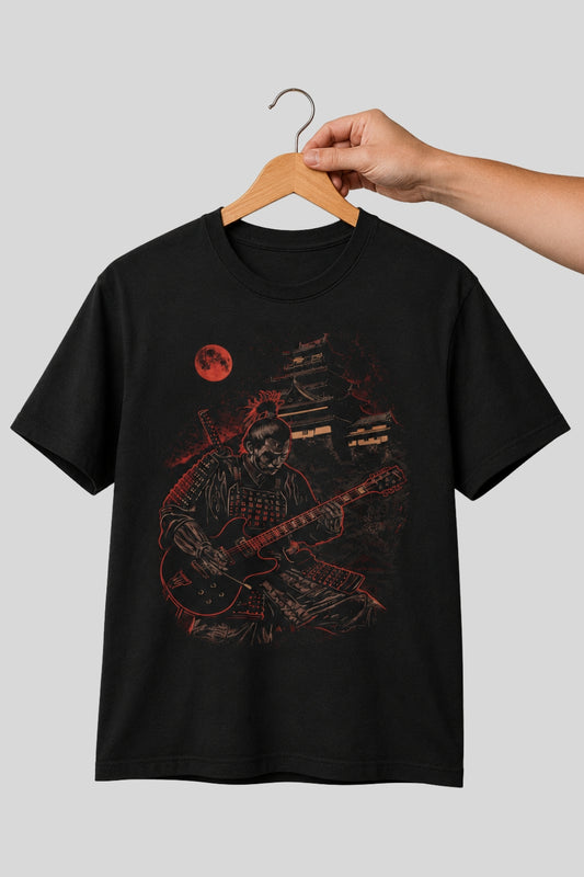 Japanese Samurai playing Guitar T-shirt
