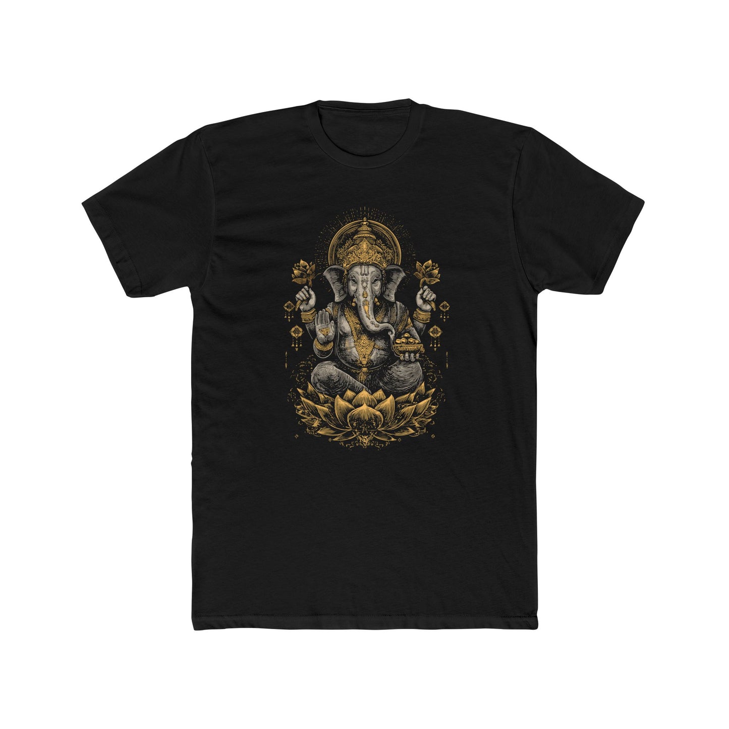 Sacred Lord Ganesha T-Shirt, Prosperity & Abundance Indian Graphic Tee, Hindu Elephant God Spiritual Art Shirt, Unisex Tee