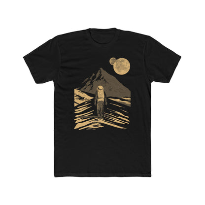Astronaut in Mars T-shirt, Two Moons Planet Space, Astronaut Walking in Mars, Space Exploration Science, Men's Tee