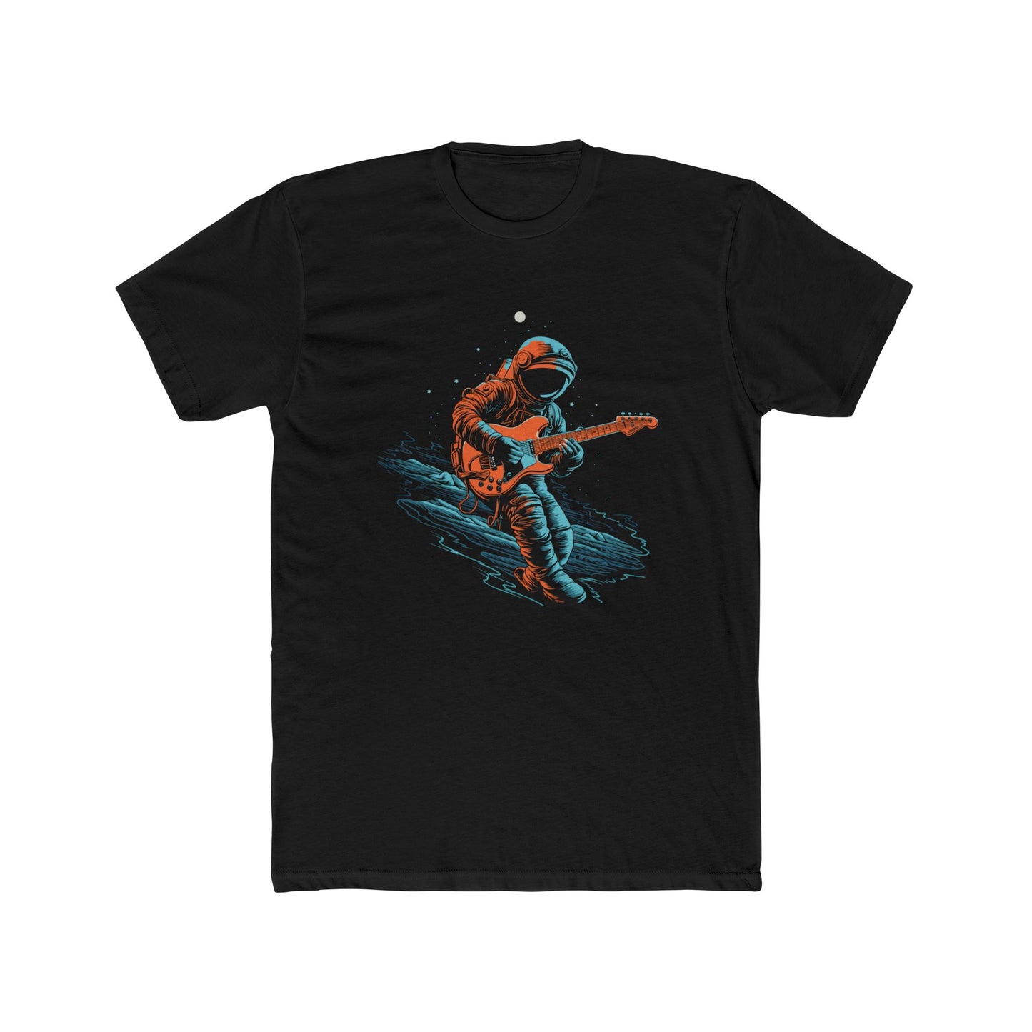 Astronaut playing Guitar T-shirt, Music Rock Science Space, Men's Tee