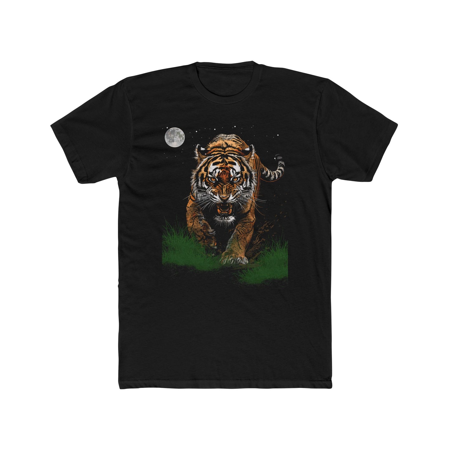 Fierce Tiger Graphic T-Shirt, Wild Animal Jungle Tee, Bold Wildlife Streetwear for Men, Men's Tee
