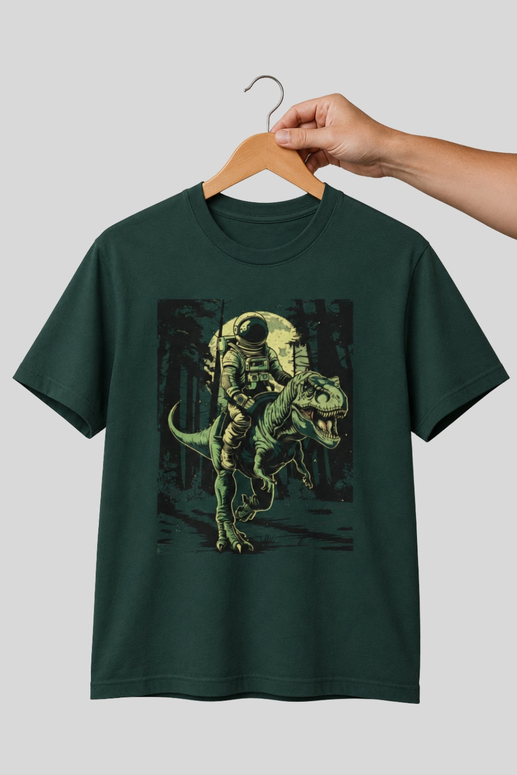 Astronaut Riding a T-Rex Space Dinosaur T-Shirt