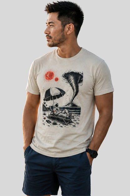 Chill Astronaut at an Alien Beach T-shirt