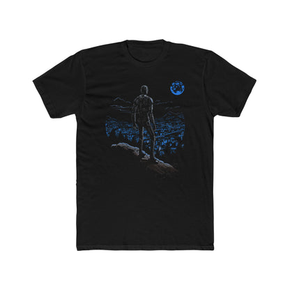 Robot observing the city landscape T-shirt, Technology Robotics A.I. Revolution, Machine Rebellion, Men's Tee