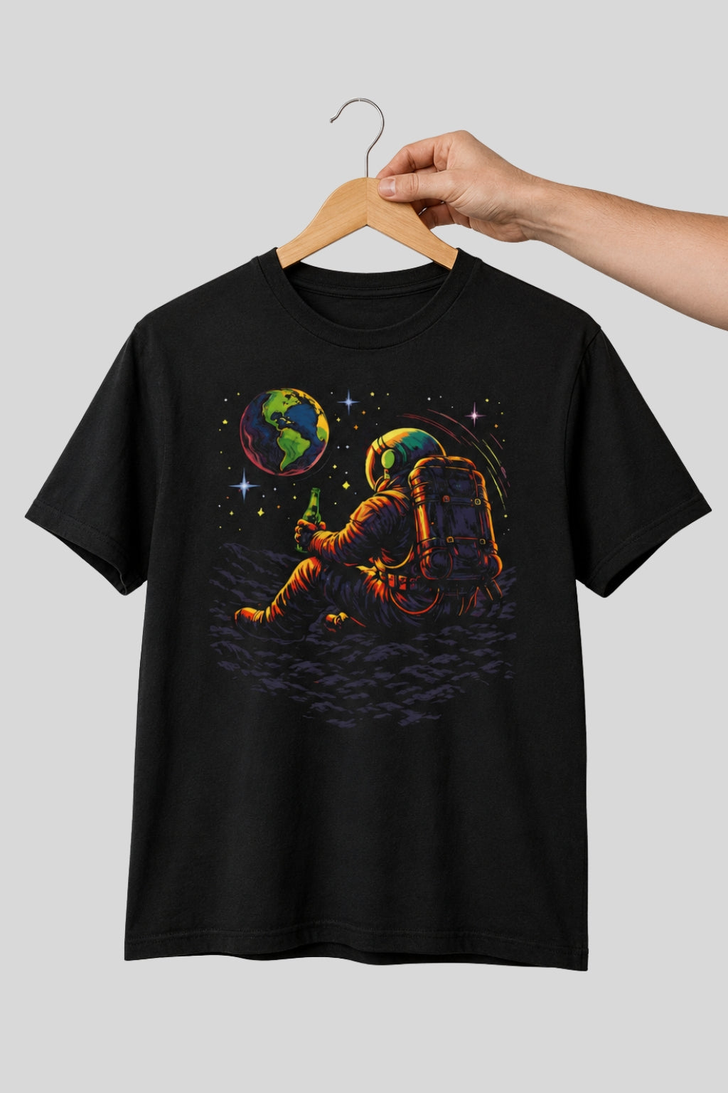 Astronaut Drinking Beer Chill Vibe T-Shirt