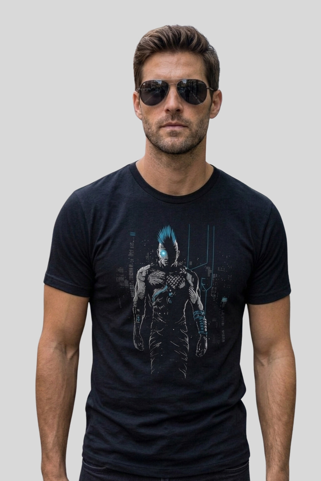 Cyberpunk Cyborg Warrior, Futuristic Sci-Fi T-shirt