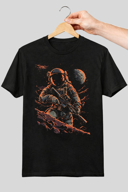 Astronaut Soldier Sci-Fi Space Combat T-shirt