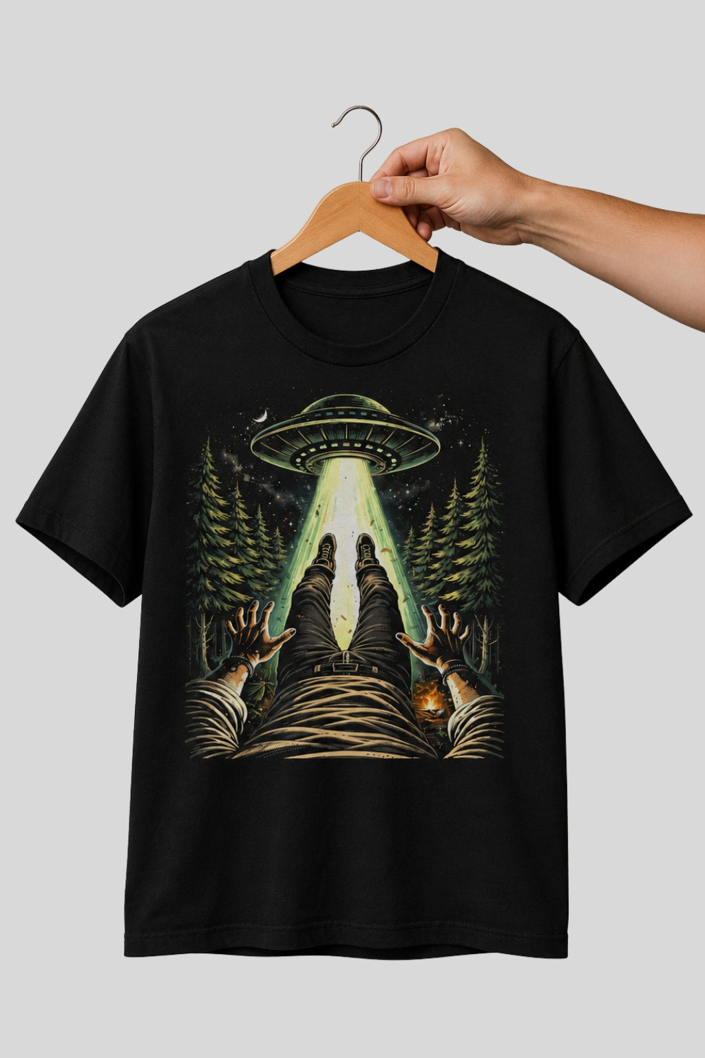 Alien Abduction POV at Camping T-shirt