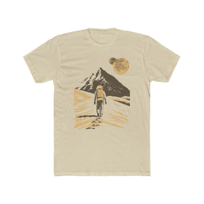 Astronaut in Mars T-shirt, Two Moons Planet Space, Astronaut Walking in Mars, Space Exploration Science, Men's Tee