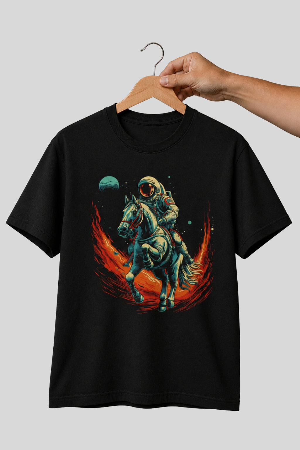 Astronaut Riding a Horse Space Cowboy T-shirt