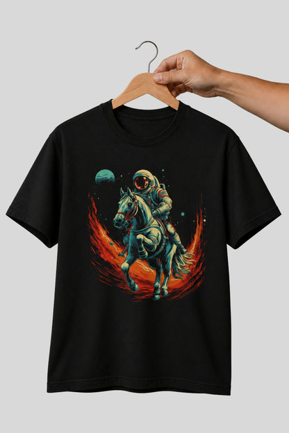 Astronaut Riding a Horse Space Cowboy T-shirt
