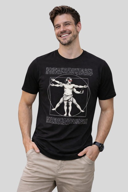 Vitruvian Modern Dad Renaissance Art T-Shirt