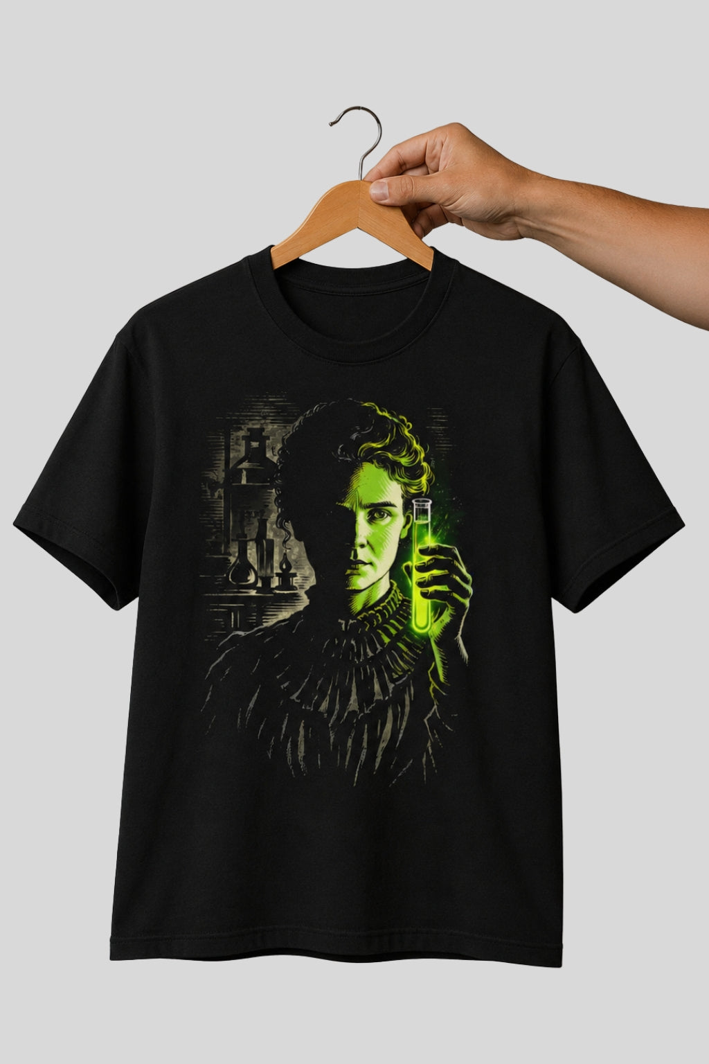 Marie Curie The Glow of Discovery Radioactivity T-shirt