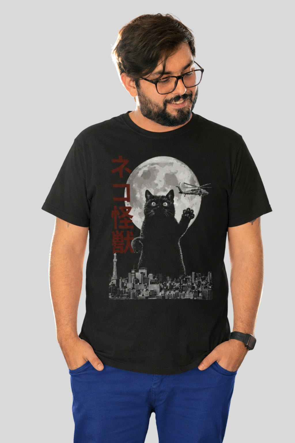 Cat Kaiju ネコ怪獣 Giant Cat Monster Japanese T-Shirt