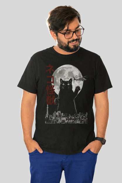 Cat Kaiju ネコ怪獣 Giant Cat Monster Japanese T-Shirt