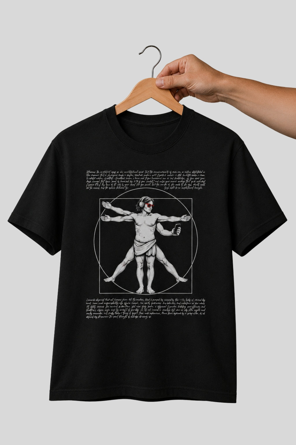 Vitruvian Modern Dad Renaissance Art T-Shirt