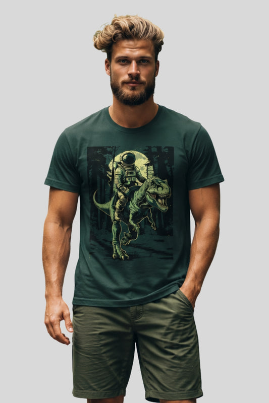 Astronaut Riding a T-Rex Space Dinosaur T-Shirt
