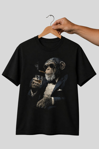 Gentleman Monkey Smoking Cigar T-Shirt