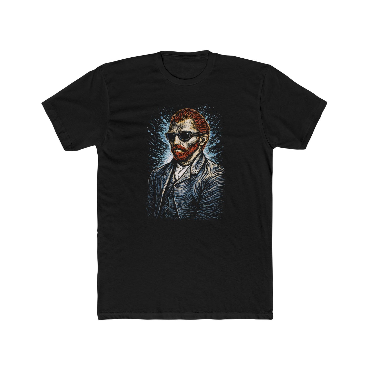 Cool Van Gogh in Sunglasses Renaissance Art T-Shirt