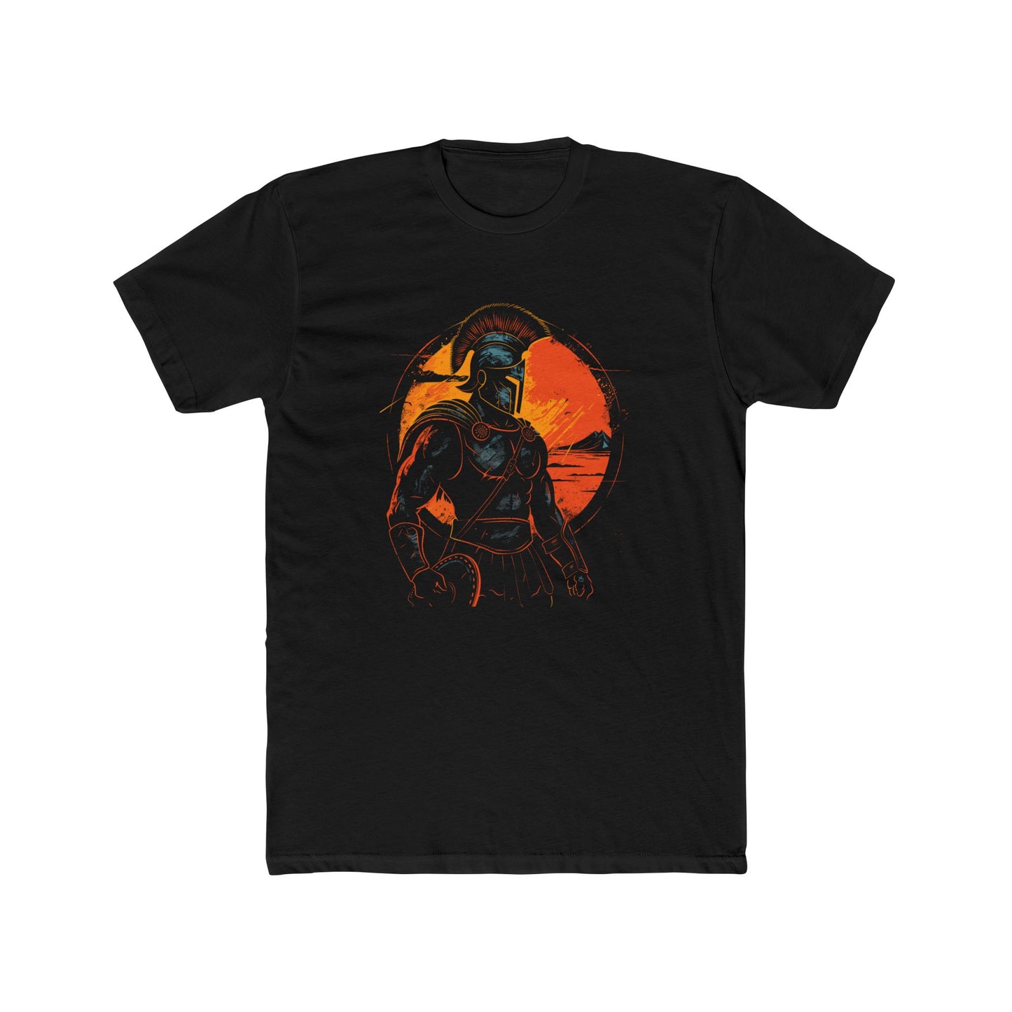 Spartan Warrior T-Shirt, Ancient Greek Soldier Graphic Tee, Peloponnesian War, Mythology & History Inspired Men's Tee