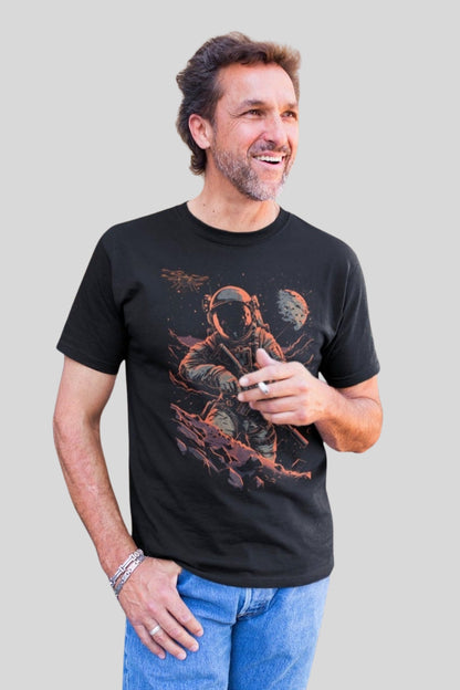 Astronaut Soldier Sci-Fi Space Combat T-shirt