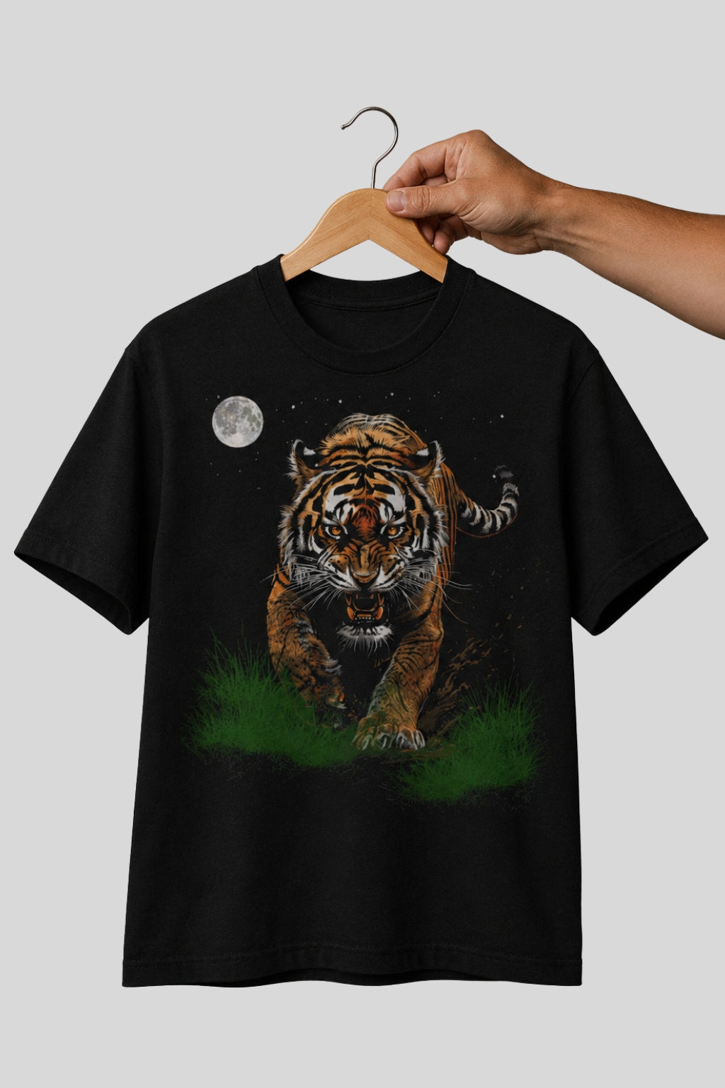 Fierce Tiger Graphic Wild Animal T-Shirt