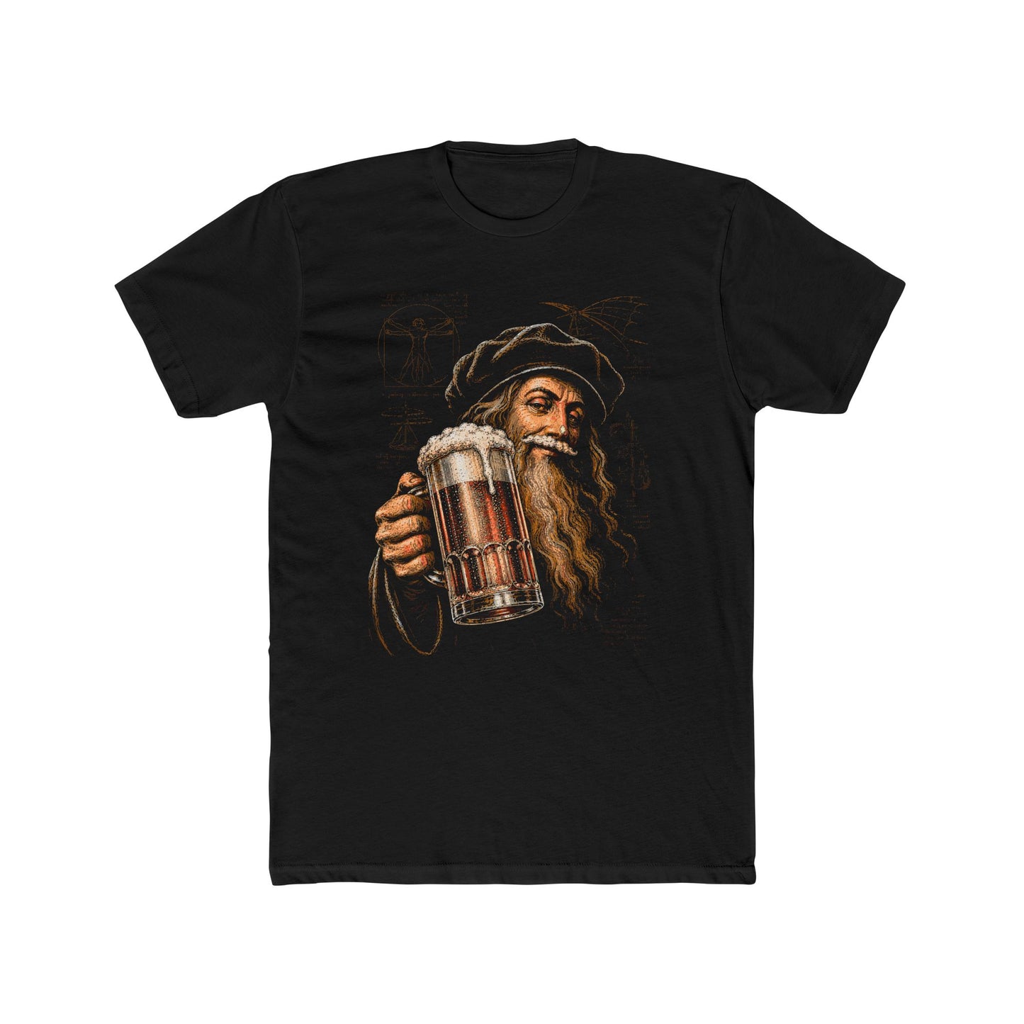 Leonardo da Vinci with a Beer, Renaissance T-Shirt
