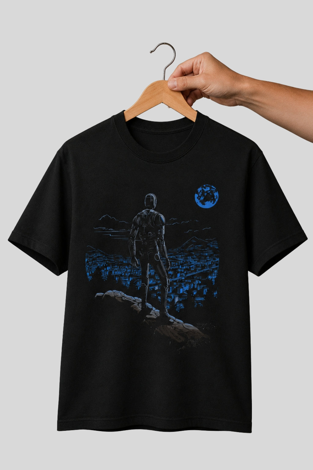 AI Robot Observing the Human City T-shirt