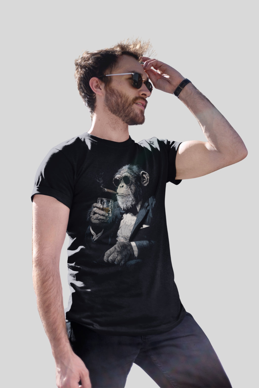 Gentleman Monkey Smoking Cigar T-Shirt