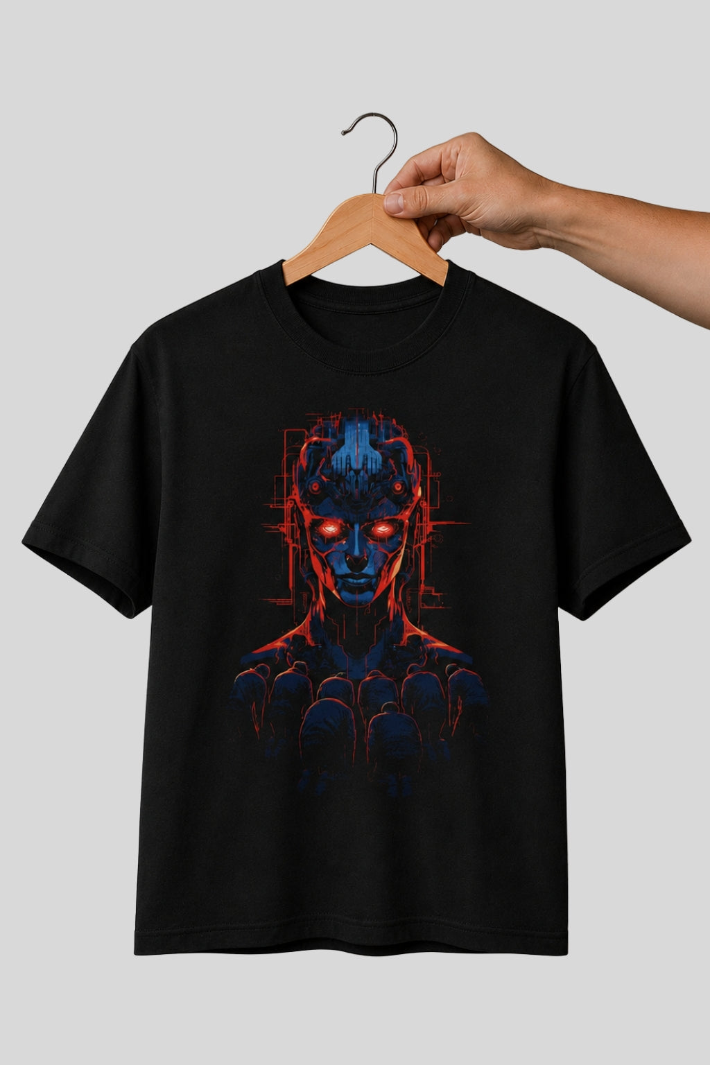 Cyber AI Robot Overlord Cyberpunk Sci-Fi T-Shirt