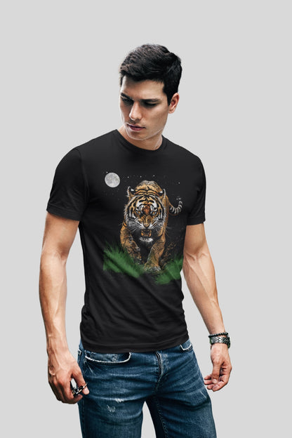 Fierce Tiger Graphic Wild Animal T-Shirt