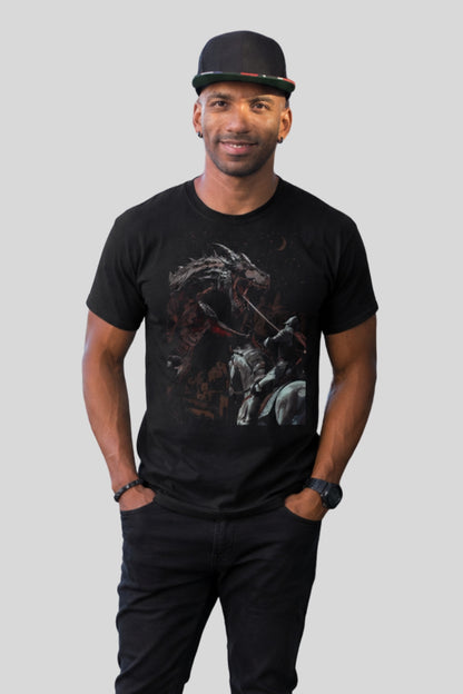 Saint George Legend Medieval Knight vs Dragon T-Shirt