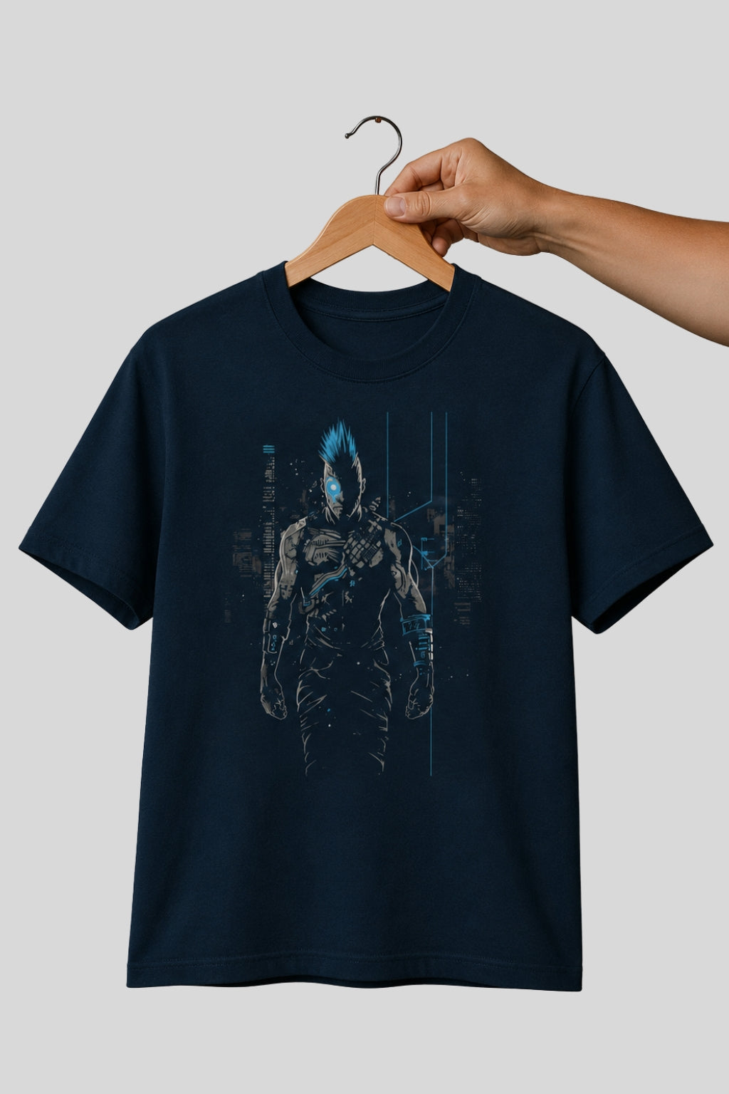 Cyberpunk Cyborg Warrior, Futuristic Sci-Fi T-shirt