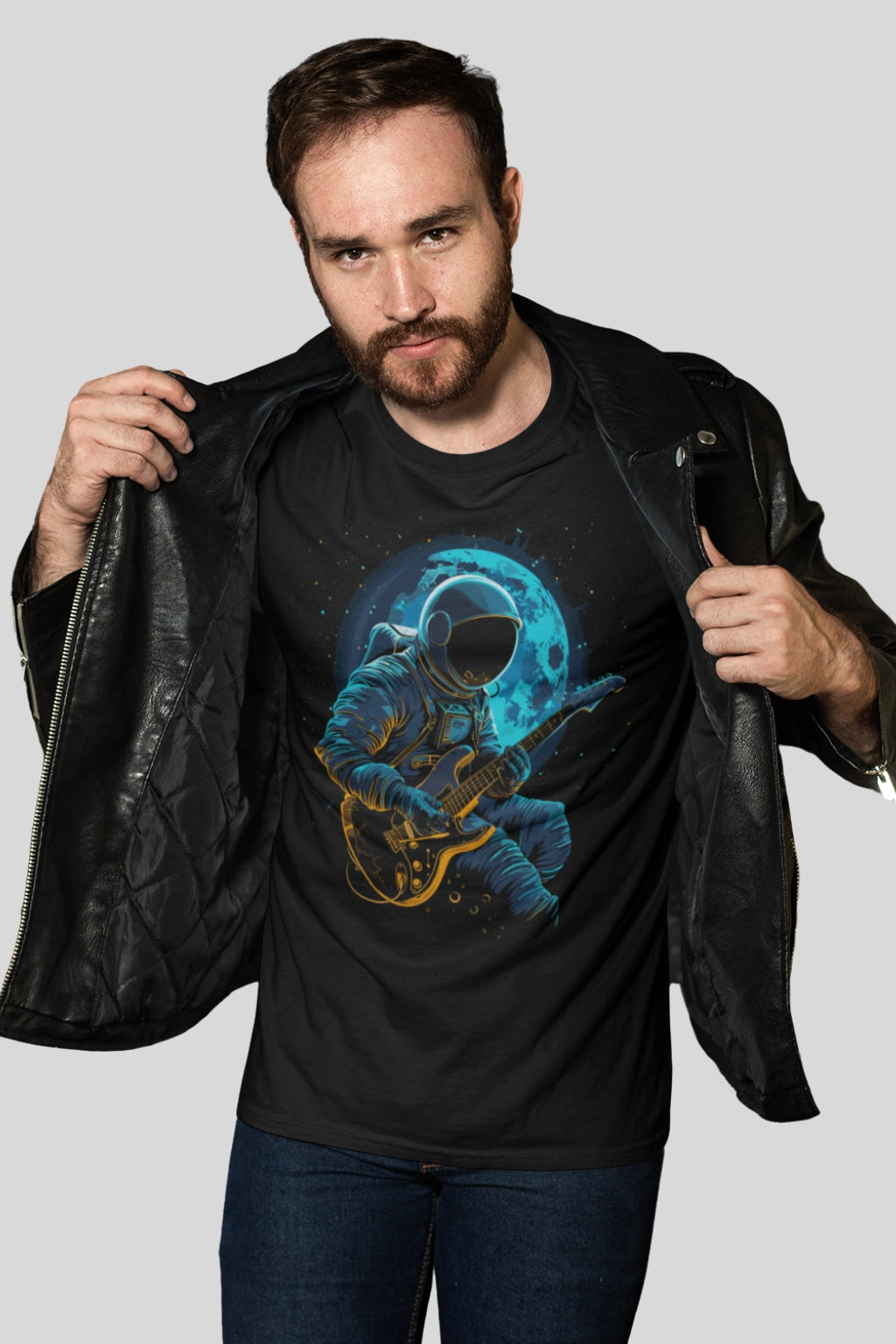 Astronaut playing Guitar Space Musician T-shirt 2