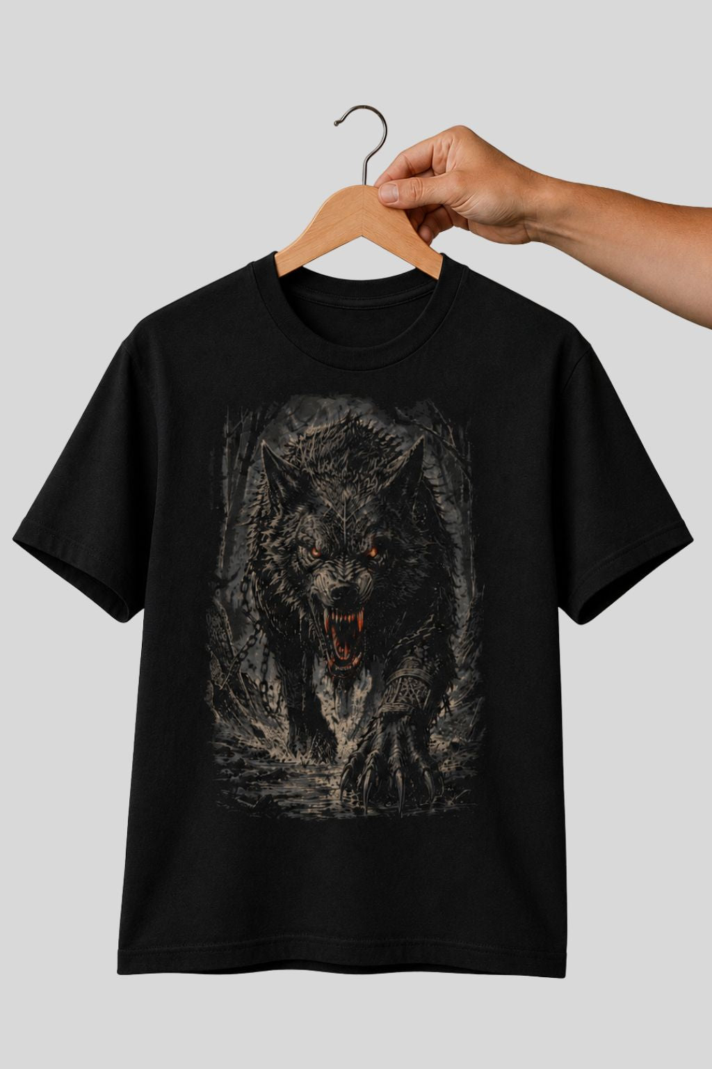 Fenrir, the Monstrous Wolf Norse Mythology T-Shirt