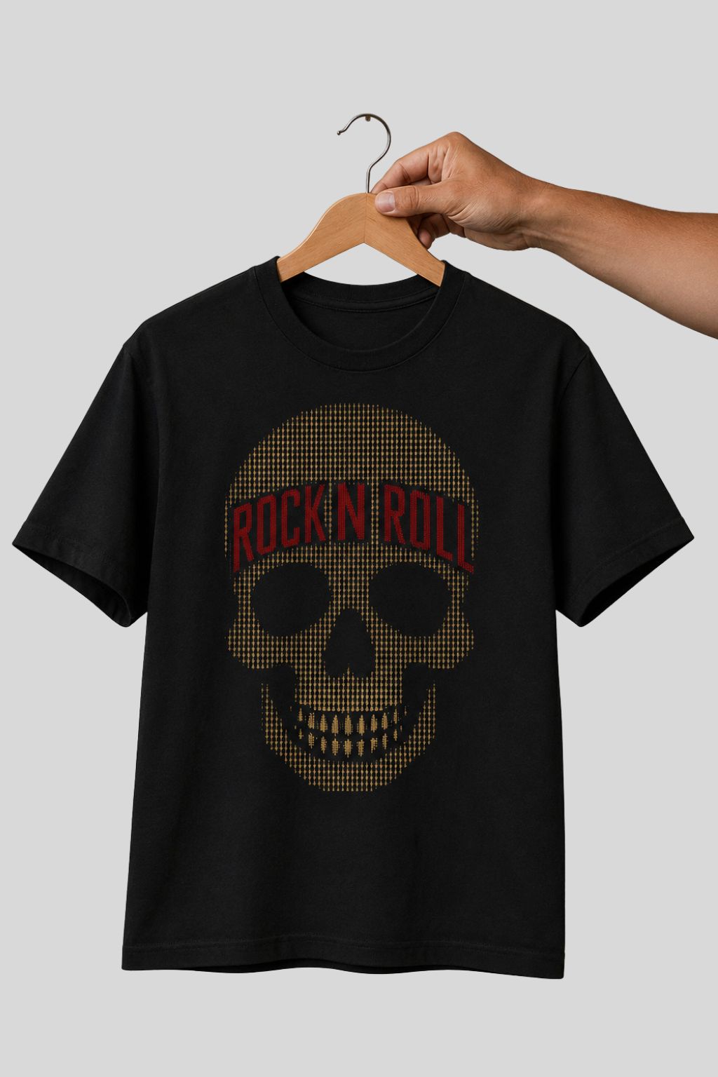 Rock 'N' Roll Skull Vintage Rock Music T-shirt