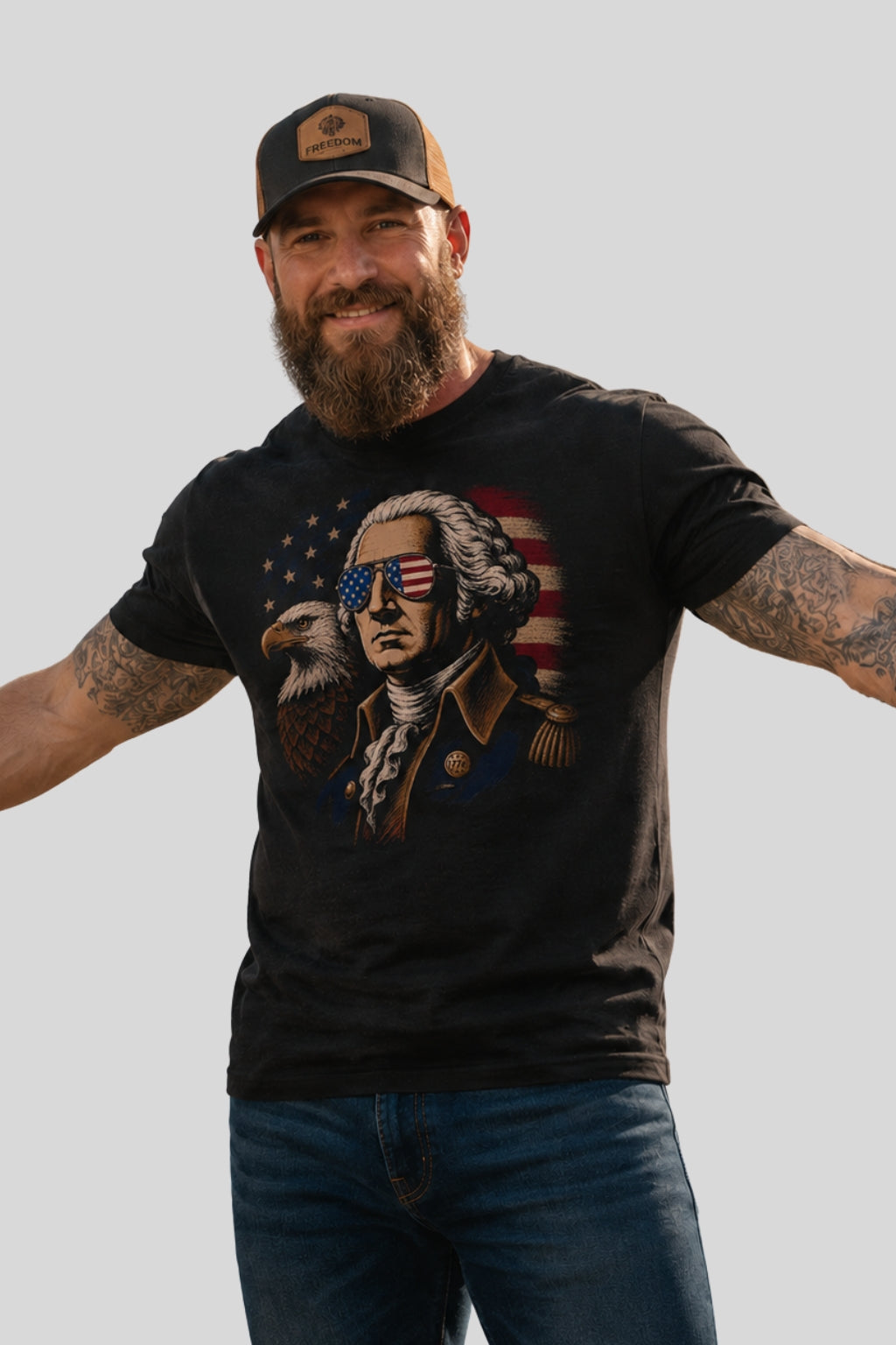 Freedom 1776, George Washington Patriotic T-Shirt