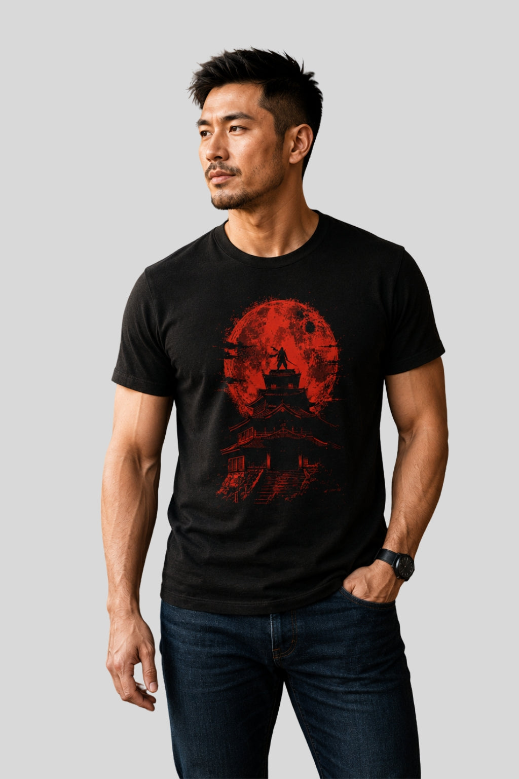 Blood Moon Shinobi Japanese Ninja T-Shirt