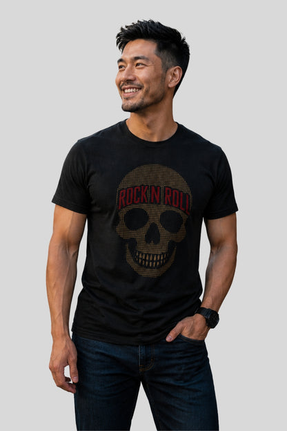 Rock 'N' Roll Skull Vintage Rock Music T-shirt