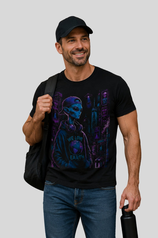 Aliens Love Earth, UFO Streetwear T-Shirt