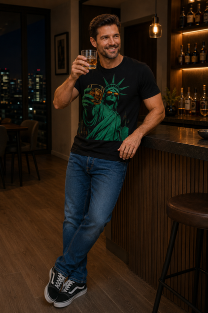 Lady Liberty on the Rocks T-Shirt