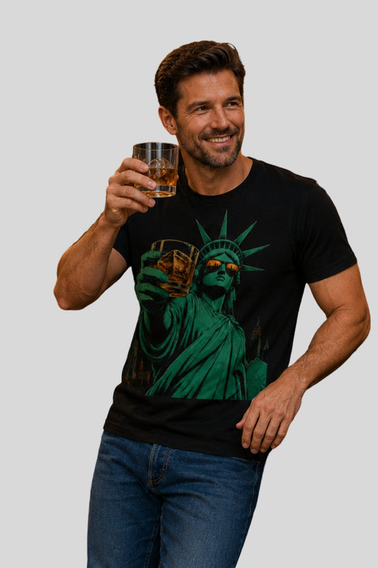 Lady Liberty on the Rocks T-Shirt