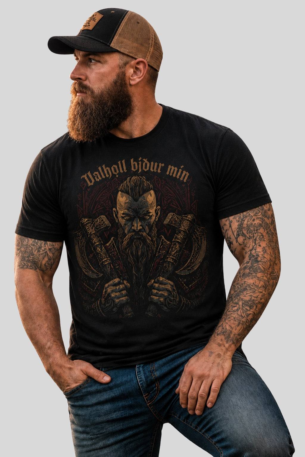 Viking Norse Mythology, Valhalla Awaits Me T-Shirt
