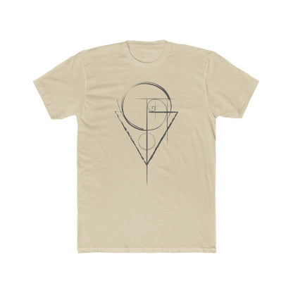 Fibonacci Golden Ratio Geometry T-Shirt, Science, STEM Student, Mathematics, Sacred Geometry Spiral Men's Tee
