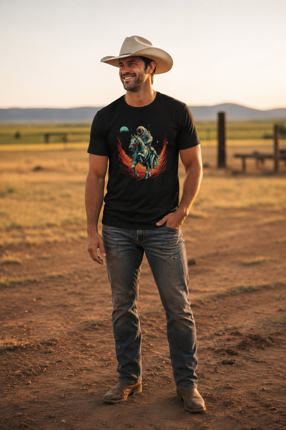 Astronaut Riding a Horse Space Cowboy T-shirt