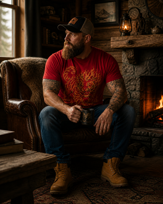 Flame Tiger, Fire Animal Graphic T-Shirt