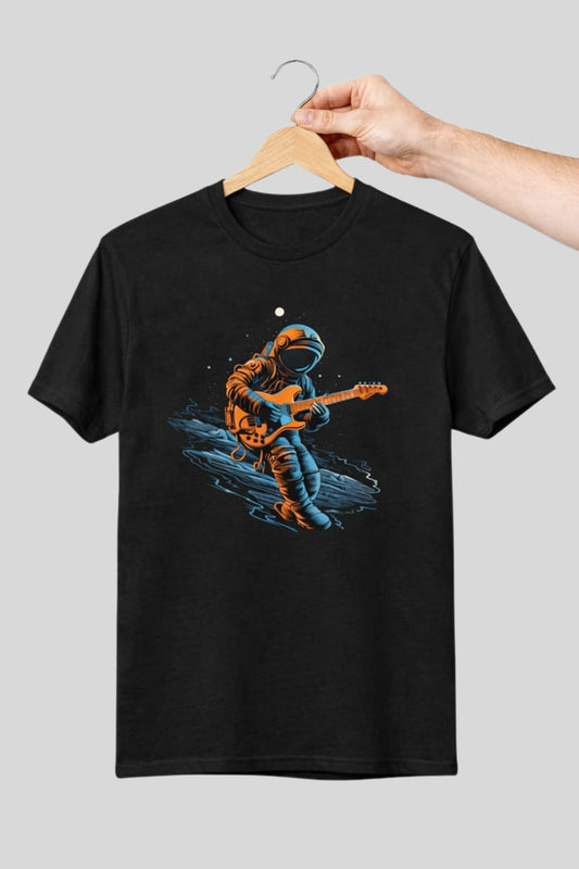 Astronaut playing Guitar Space Musician T-shirt 1