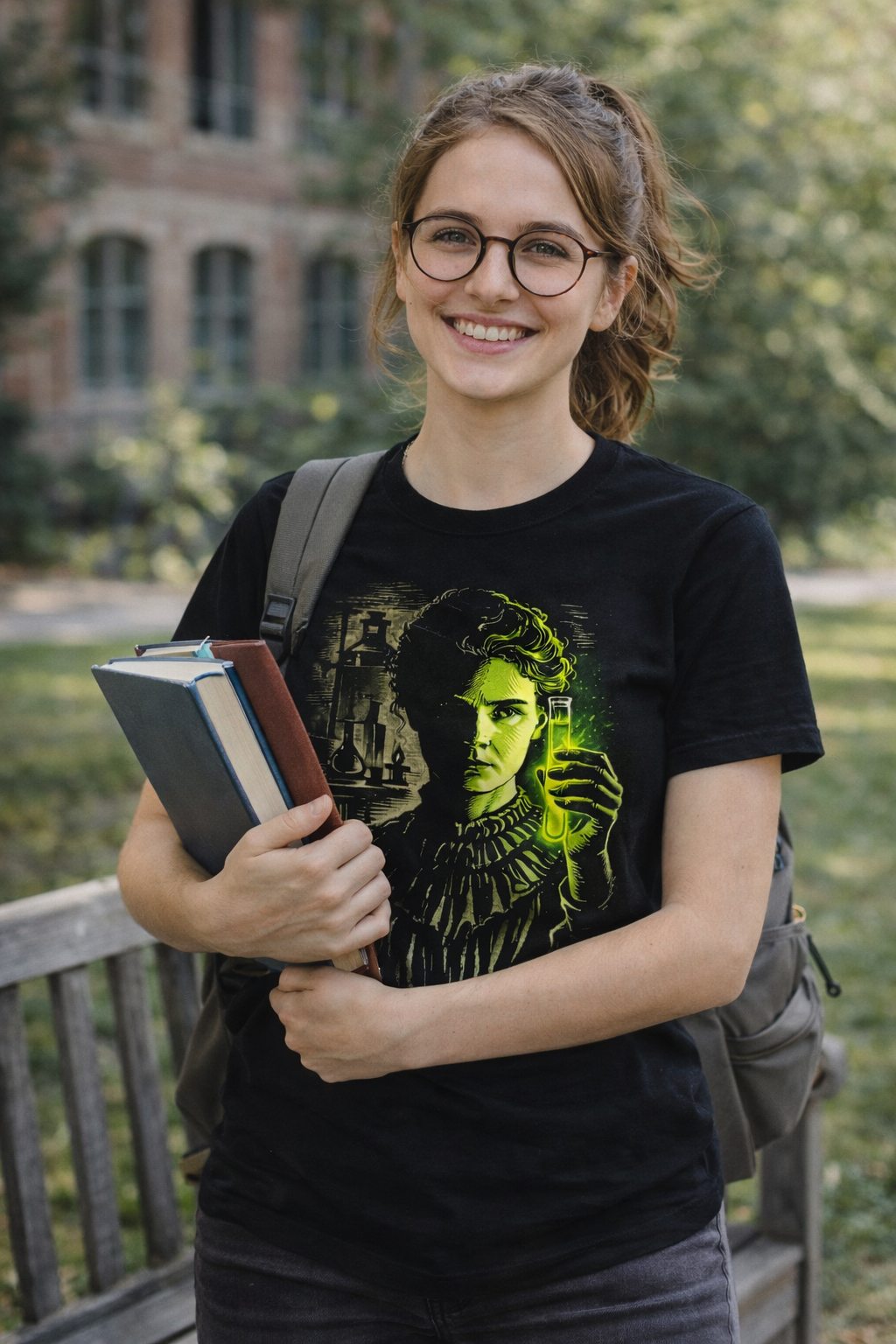 Marie Curie The Glow of Discovery Radioactivity T-shirt